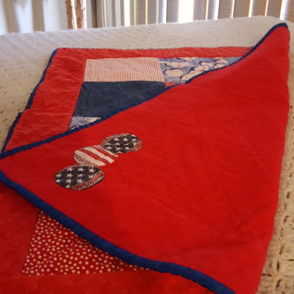 Child's Baseball Print Blanket/Mat. - Picture 3 of 8